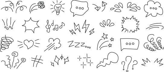 set of hand drawn flowers vector illustration