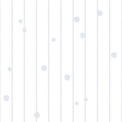 Seamless light blue vertical stripes pattern and circles with jagged edges. Repeat pattern abstract striped geometric design. Minimalist watercolor background for textile