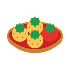 vector of a christmas cookie tray