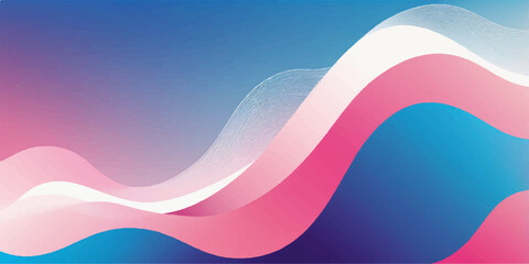 Colorful abstract wave background with blue and rainbow color curve vector design for banner and web illustration pattern