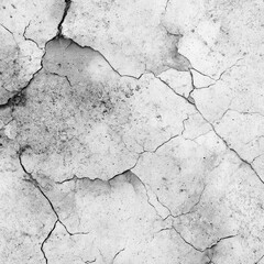 Obraz premium Seamless Grayscale Concrete Texture with Cracks and Speckles
