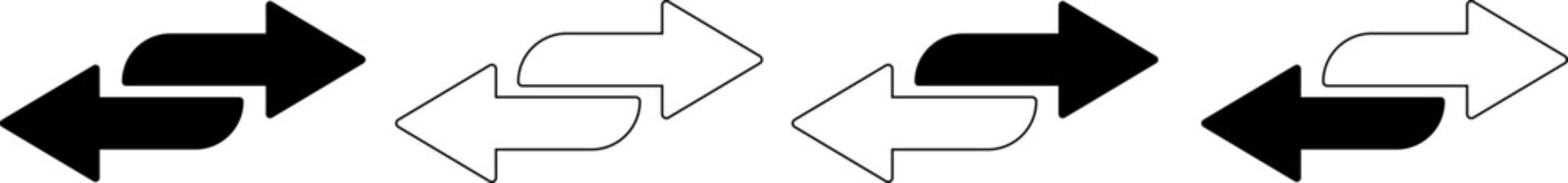 Opposing arrows symbolizing exchange and connection