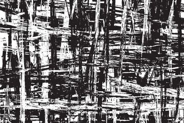 Chaotic Black and White Abstract Scratch and Grunge Texture

