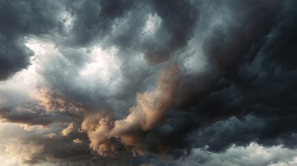 Stunning photo of dramatic storm clouds with sunlight breaking through create a dynamic scene.