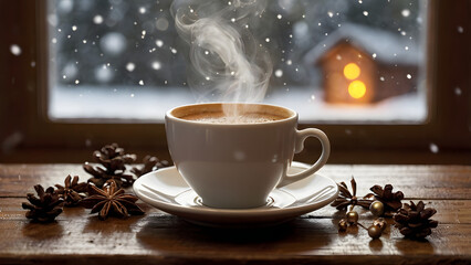 of coffee with cinnamon