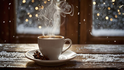 of coffee with cinnamon