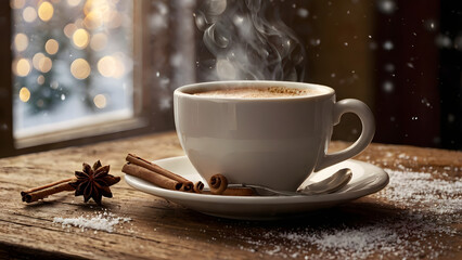 of coffee with cinnamon