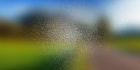 Abstract blurred landscape with vibrant colors and gradients