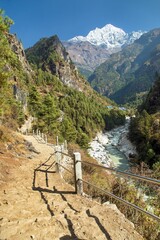 Dudh Koshi river canyon between Lukla and Namche Bazar