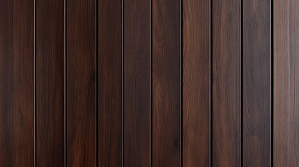 Obraz premium Elegant dark wood paneling. Sophisticated wall or floor texture. Ideal for backgrounds or architectural visualizations. Timber adds warmth and class.