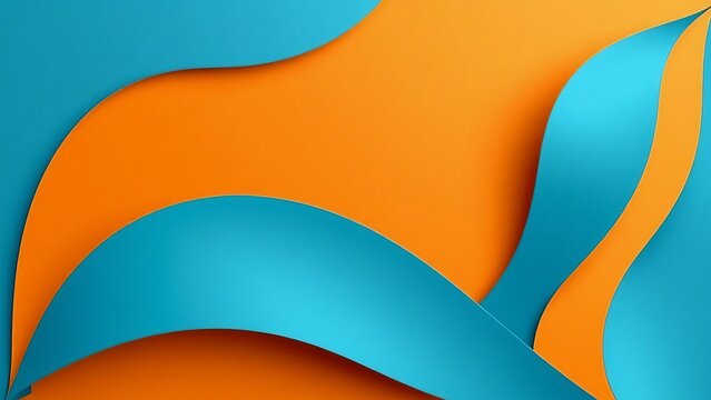 fluid blue curves over radiant orange waves in abstract motion design with layered depth, vibrant contrast, organic flow, modern energy and visual elegance - Powered by Adobe