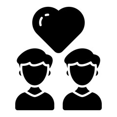 Conceptual solid design icon of empathy 