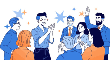 Team Celebrates Success in a Collaborative, Sparkle-Filled, and Enthusiastic Gathering