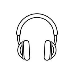 Outline drawing of headphones