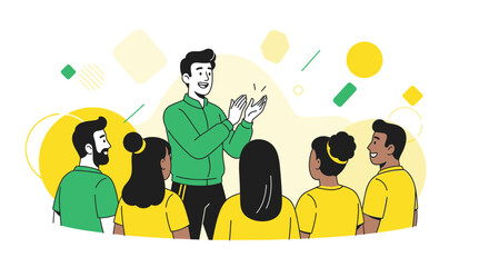 Teamwork Appreciation: A Cheerful Group Celebrating Together with Enthusiasm and Success