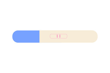 Pregnancy test showing positive result with two pink lines. Ideal for concepts of fertility, planning parenthood, fertility, maternity, and women's health designs. High resolution isolated PNG