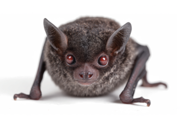 Cute Honduran white bat a small species of bat isolated on white background