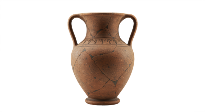 Amphora isolated, ancient Greek vase PNG 