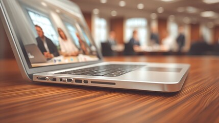 Business video conferencing. Young man having video call via computer in the home office. Multiethnic business team. Virtual house party. Online team meeting video conference calling from home