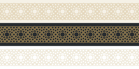 Seamless strokes pattern in authentic arabian style.