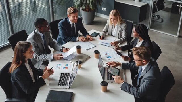 Business Meeting Diverse Team Collaboration, Corporate Strategy