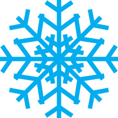 Blue Crystal Snowflake Icon