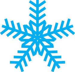 Blue Crystal Snowflake Icon