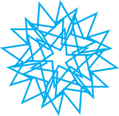 Radiant Blue Starburst Snowflake Ornament
