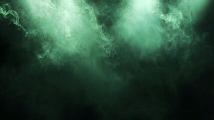 Abstract stage glowing with emerald mist high resolution picture