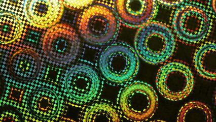 Wzór ułożonych kół w różnych kolorach. Tapeta ze wzorem w koła © tomo81
