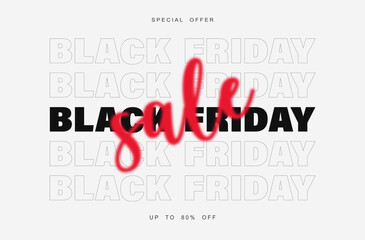 Black friday sale background. Modern design.Universal vector background for poster, banners, flyers, card,advertising brochure