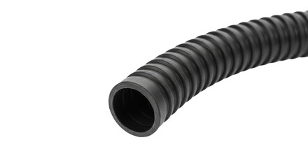 Industrial plastic pipe isolated on white transparent background, PNG 