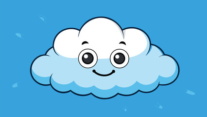 Carton cloude in the blue sky 