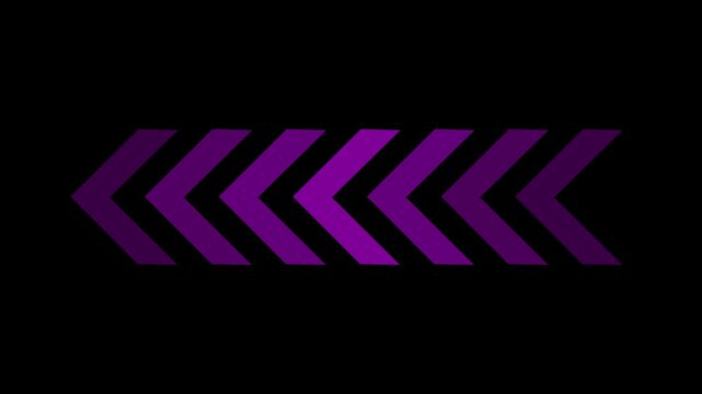 left-directional arrow loop animation. Animated arrows for the overlay video layer. 4k animation. left-directional arrow loop animation. 
