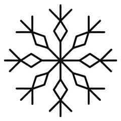 christmas snowflake pattern silhouette vector icon