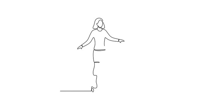 Animated self drawing of roller skating video illustration. Roller skating is a recreational activity, a sport, and a form of transportation with roller skates. Sport theme design video concept.