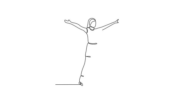 Animated self drawing of roller skating video illustration. Roller skating is a recreational activity, a sport, and a form of transportation with roller skates. Sport theme design video concept.
