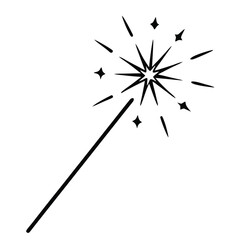 holiday spark silhouette vector icon