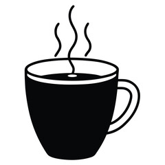hot drink cup silhouette vector icon