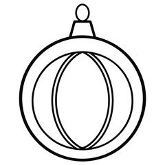 ornament ball silhouette vector icon