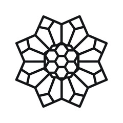 Hexagonal Flower Mandala Vector