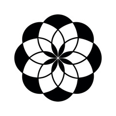 Overlapping Circles Flower Mandala