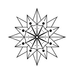 Stars Circles Triangle Mandala Vector