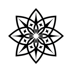 Abstract Star Line Mandala