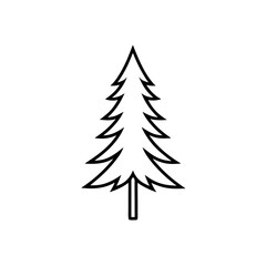 Simple outline of a fir tree