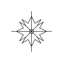 Geometric star with circle core