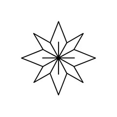 Geometric star shape outline