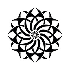 Abstract Swirl Mandala Coloring Book Vector