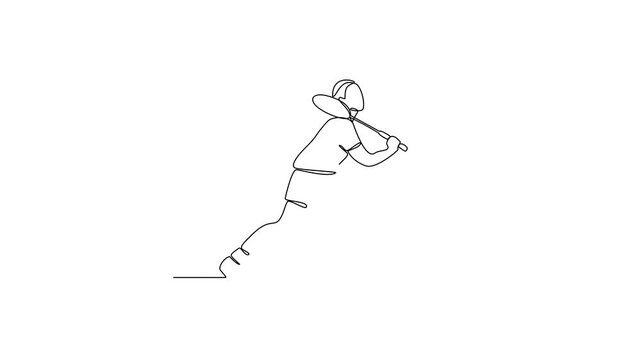 Animated self drawing of badminton video design illustration. Badminton is a racquet sport played using racquets to hit a shuttlecock across a net. Sport theme design vector illustration concept.