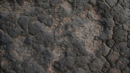 Fototapeta premium Dark cracked basalt rock texture background